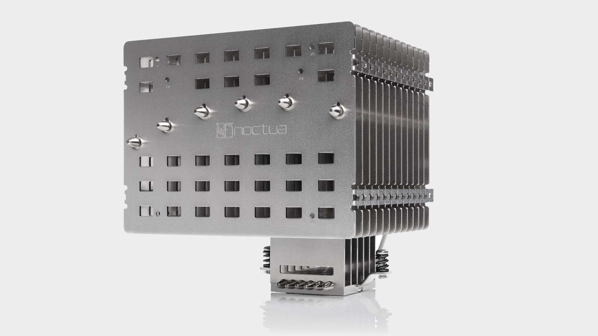 Noctua NH-P1 passive CPU cooler on a blank background