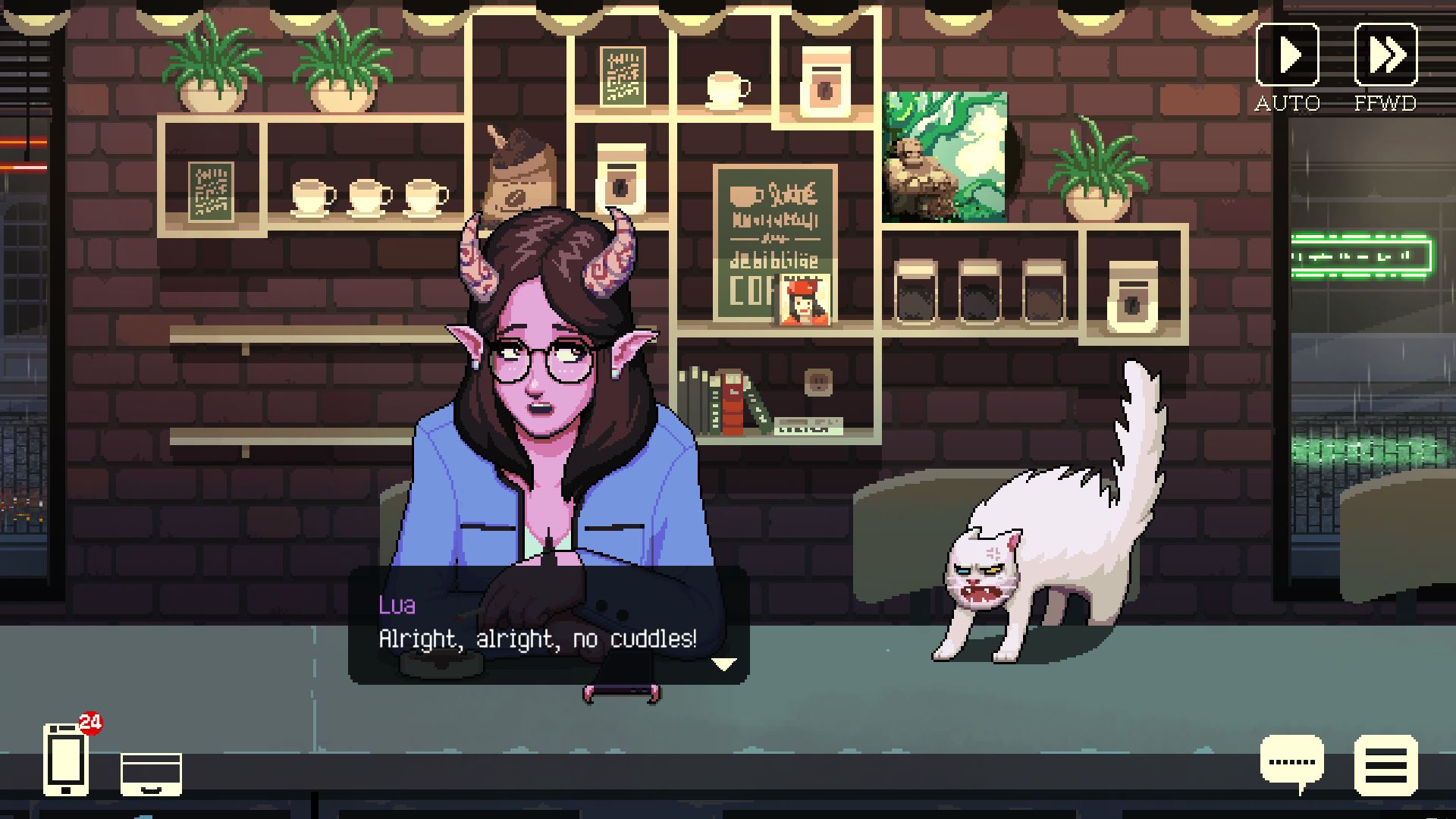 coffee talk laptop girl