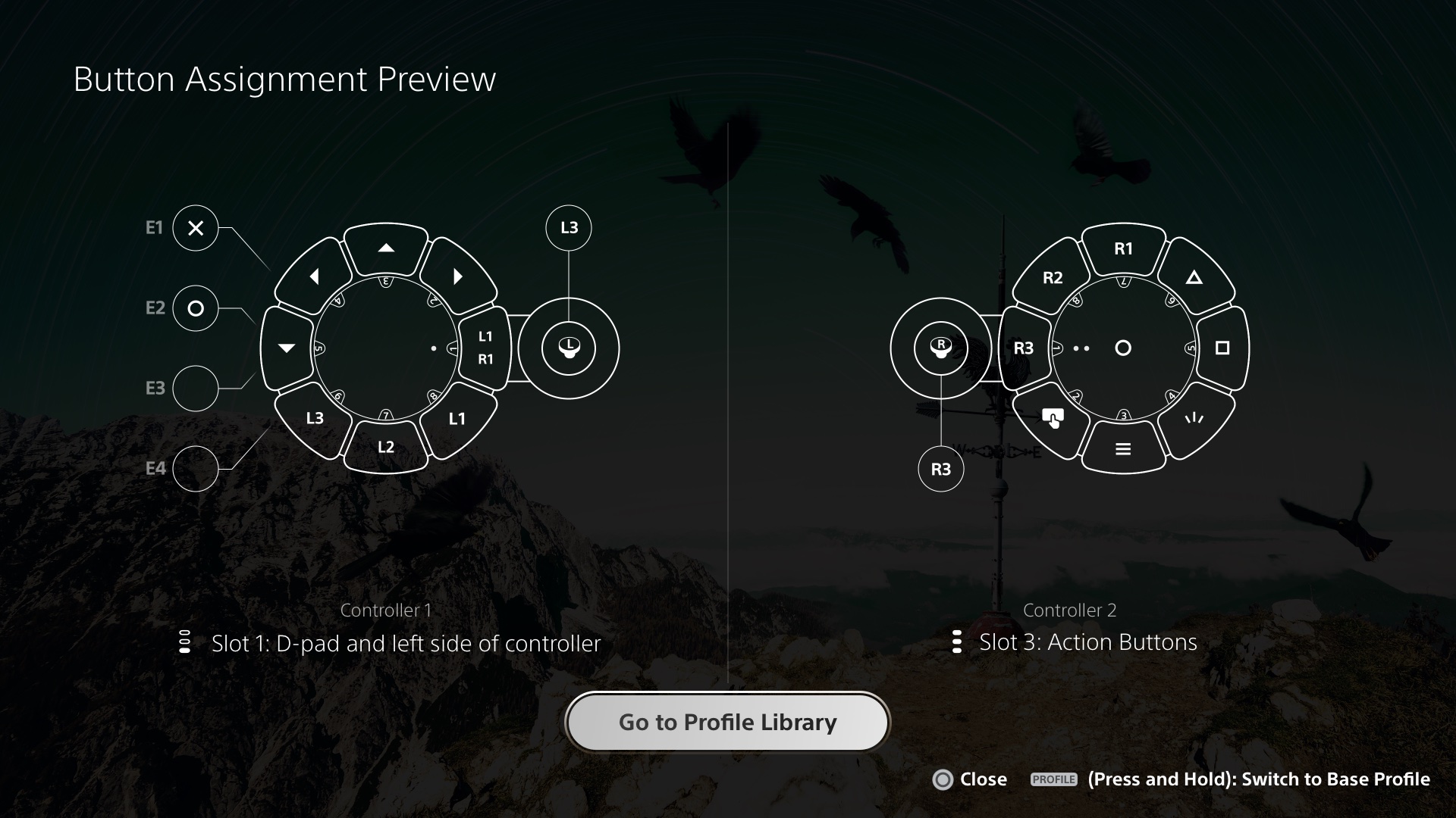  "Access controller UI image showing a button assignment preview"