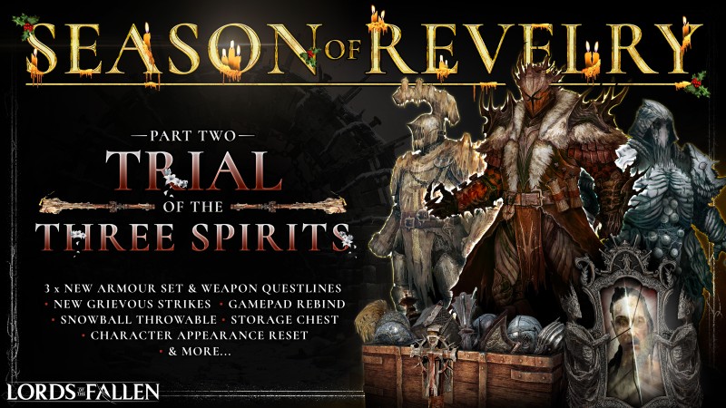 Lords of the Fallen 2023 Season of Revelry Update Patch New Quests Weapons Armor Spells