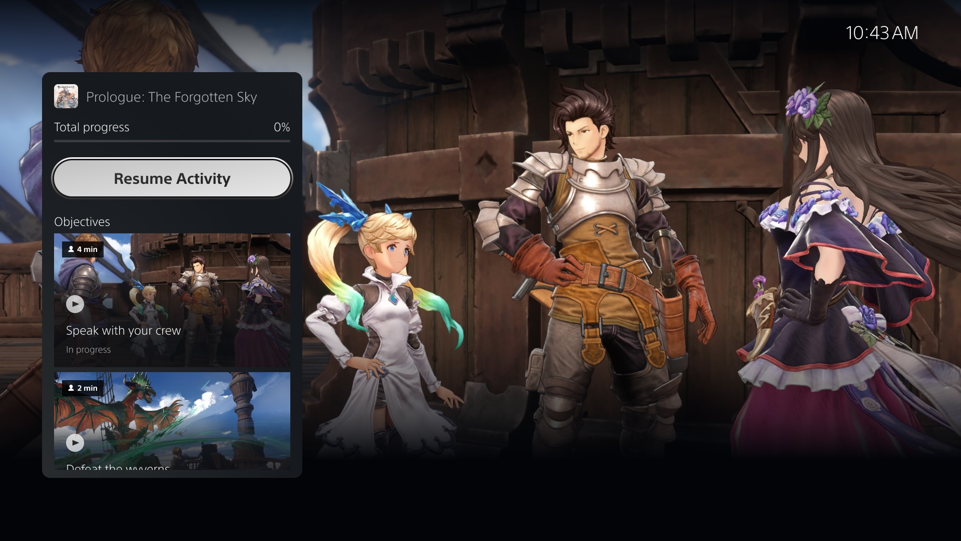 "PS5 UI screenshot showing Community Game Help for Granblue Fantasy: Relink"